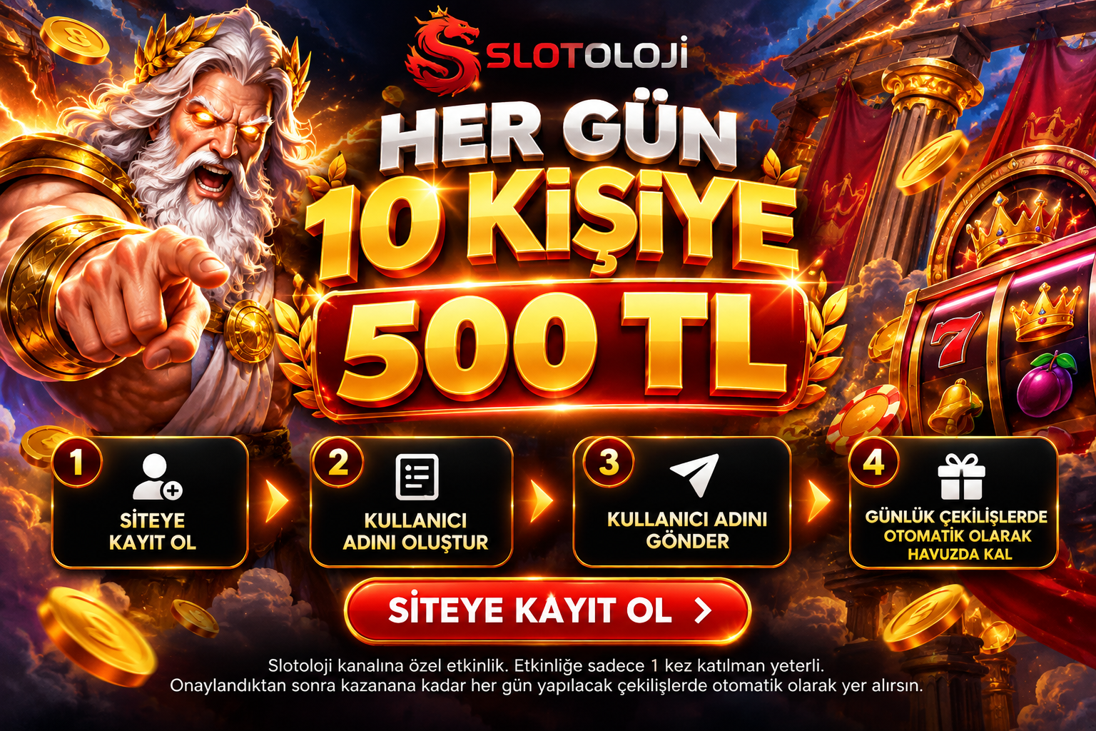 Her Gün 10 Kişiye 500 TL